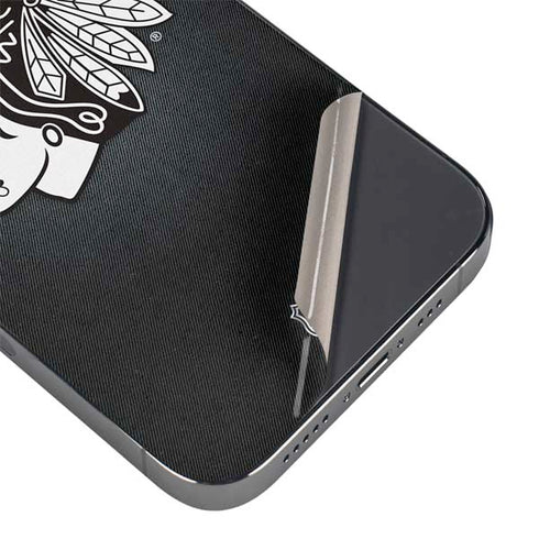 NHL Chicago Blackhawks Black Background iPhone 14 Pro Skin