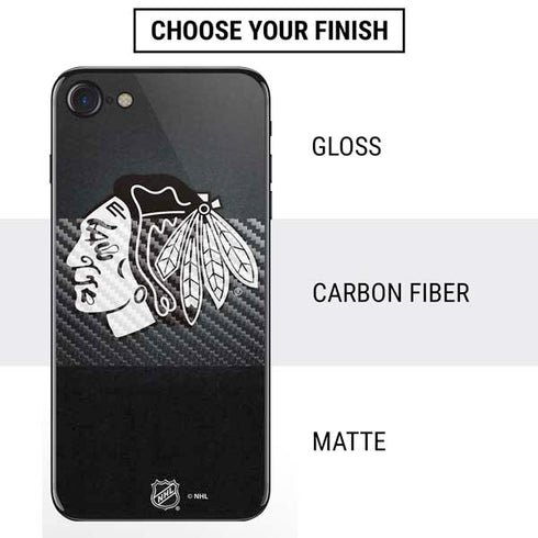 NHL Chicago Blackhawks Black Background iPhone SE (2nd & 3rd Gen) Skin