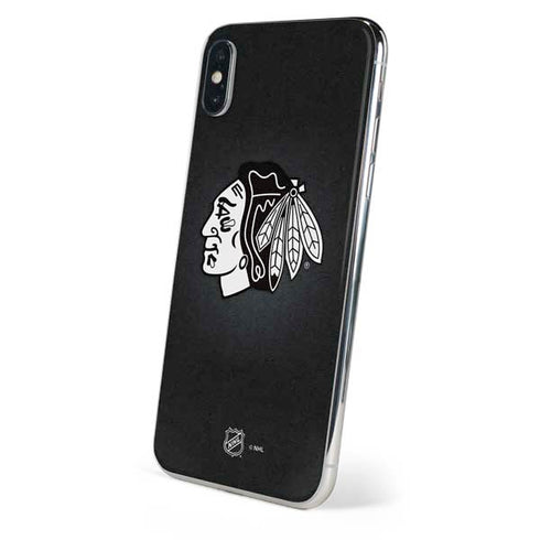 NHL Chicago Blackhawks Black Background iPhone X Skin