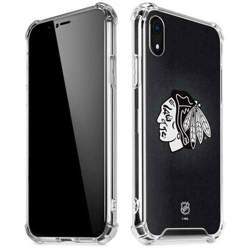 NHL Chicago Blackhawks Black Background iPhone XR Clear Case