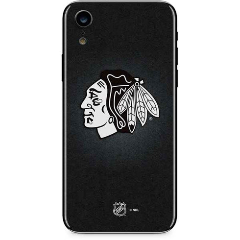 NHL Chicago Blackhawks Black Background iPhone XR Skin