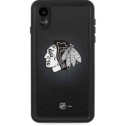 NHL Chicago Blackhawks Black Background iPhone XR Waterproof Case