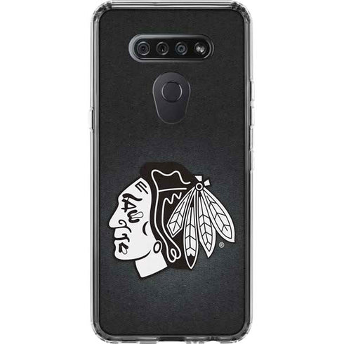 NHL Chicago Blackhawks Black Background LG K51/Q51 Clear Case