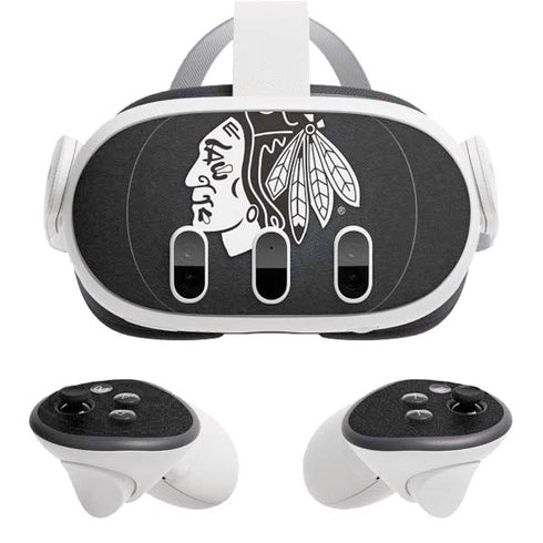 NHL Chicago Blackhawks Black Background Meta Quest 3 Skin