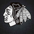 NHL Chicago Blackhawks Black Background Moto E5 Play Skin