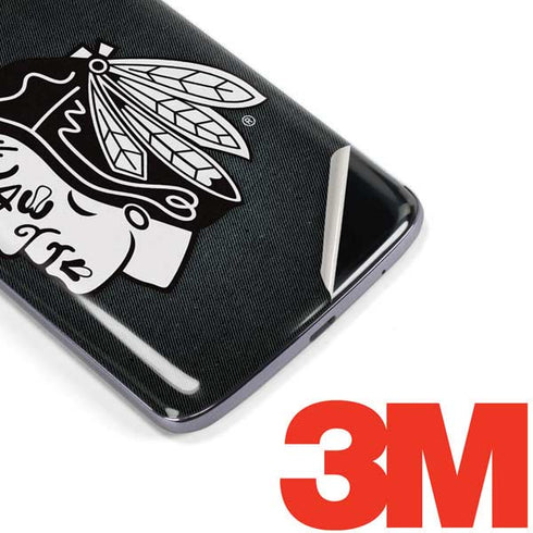 NHL Chicago Blackhawks Black Background Moto E5 Plus Skin