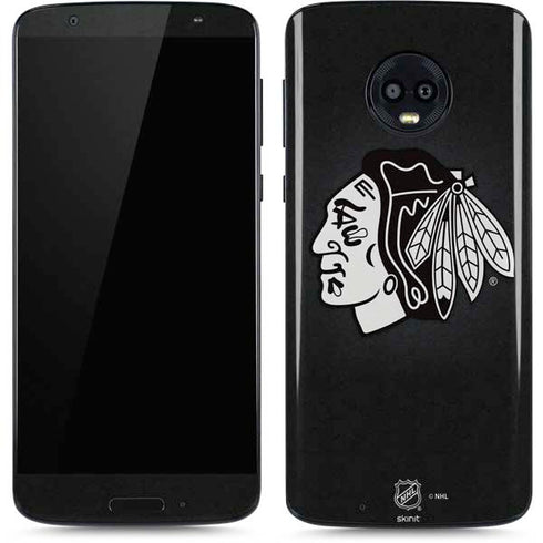 NHL Chicago Blackhawks Black Background Moto G6 Skin
