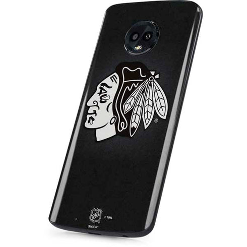 NHL Chicago Blackhawks Black Background Moto G6 Skin
