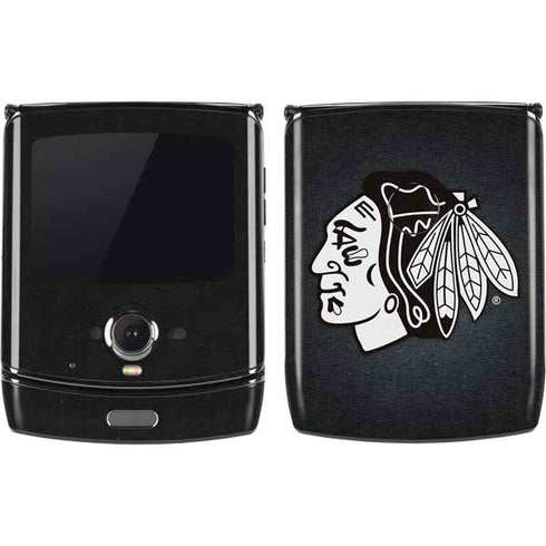 NHL Chicago Blackhawks Black Background Motorola RAZR Skin