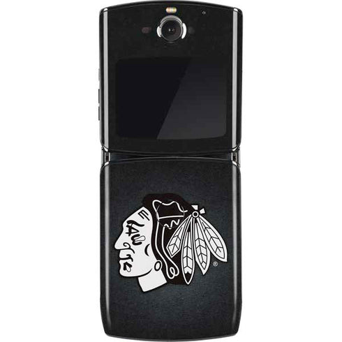 NHL Chicago Blackhawks Black Background Motorola RAZR Skin