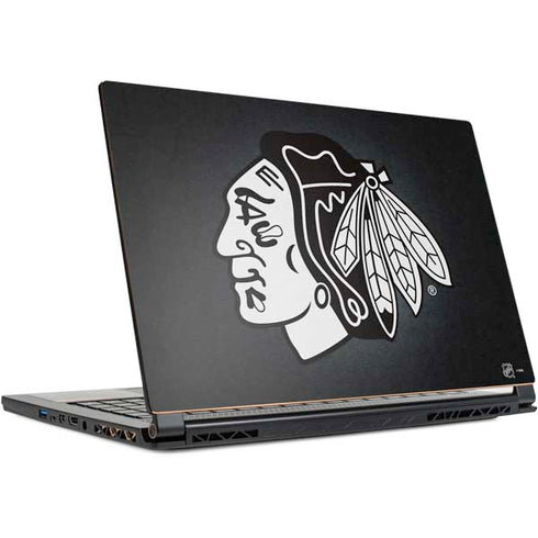 NHL Chicago Blackhawks Black Background MSI GS65 Stealth Laptop Skin