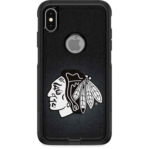 NHL Chicago Blackhawks Black Background Otterbox Commuter iPhone Skin