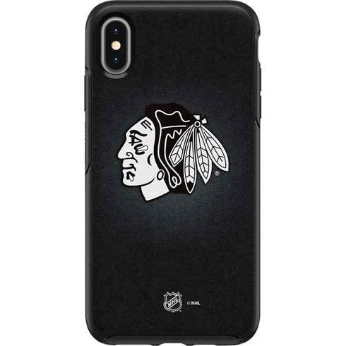 NHL Chicago Blackhawks Black Background Otterbox Symmetry iPhone Skin