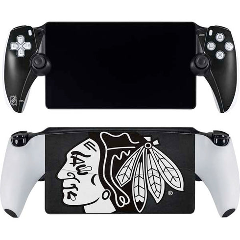 NHL Chicago Blackhawks Black Background PlayStation Portal Remote Player Skin