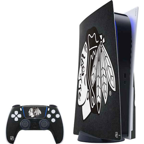 NHL Chicago Blackhawks Black Background PS5 Bundle Skin