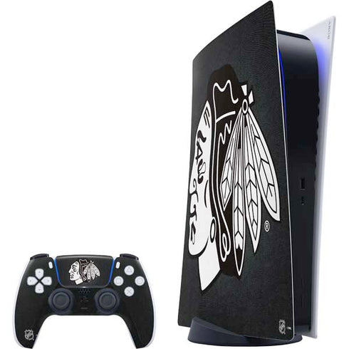 NHL Chicago Blackhawks Black Background PS5 Digital Edition Bundle Skin