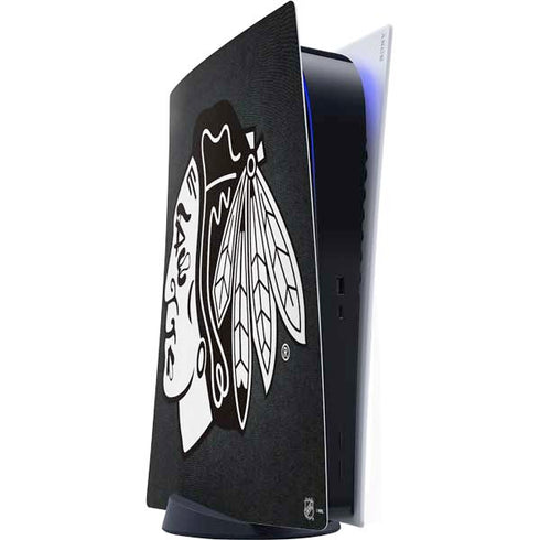 NHL Chicago Blackhawks Black Background PS5 Digital Edition Console Skin
