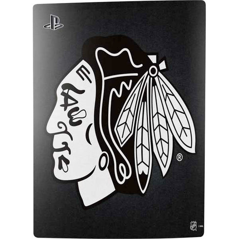 NHL Chicago Blackhawks Black Background PS5 Digital Edition Console Skin