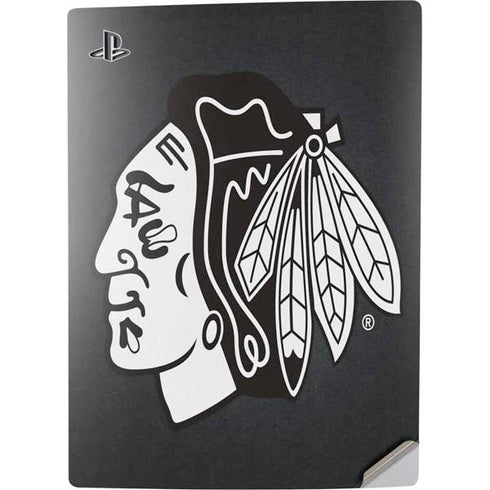NHL Chicago Blackhawks Black Background PS5 Digital Edition Console Skin