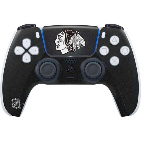 NHL Chicago Blackhawks Black Background PS5 Controller Skin