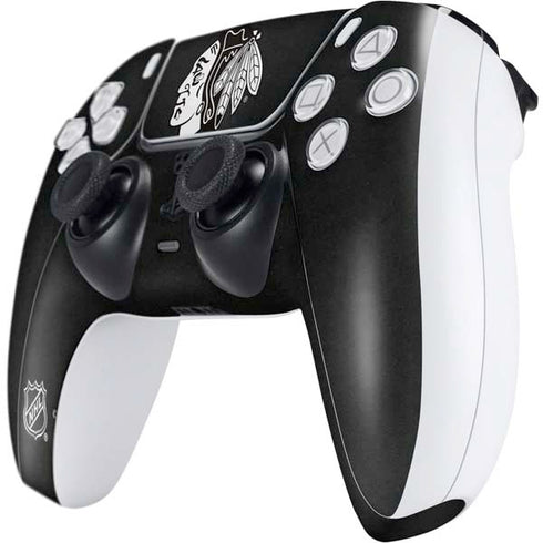 NHL Chicago Blackhawks Black Background PS5 Controller Skin