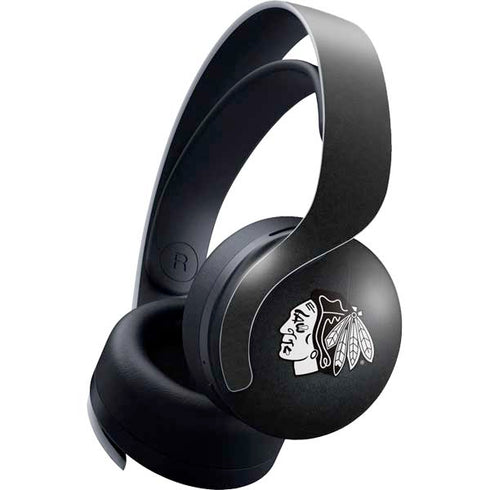 NHL Chicago Blackhawks Black Background PULSE 3D Wireless Headset for PS5 Skin