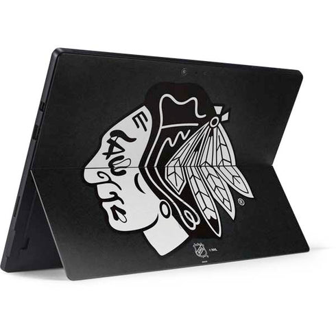 NHL Chicago Blackhawks Black Background Surface Pro 7 Skin
