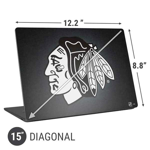 NHL Chicago Blackhawks Black Background Universal Laptop 15in (12.2 x 8.8in) Skin