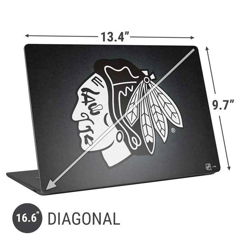 NHL Chicago Blackhawks Black Background Universal Laptop 16.6in (13.4 x 9.7in) Skin