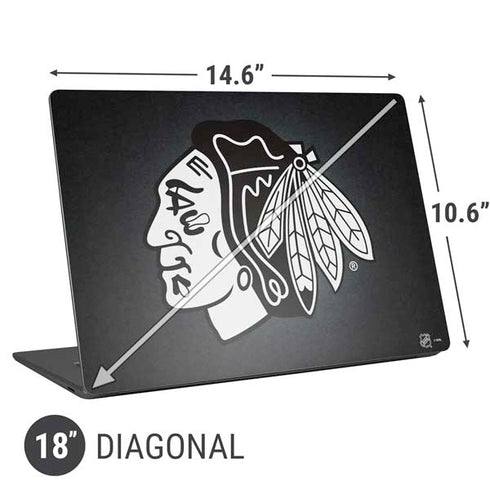 NHL Chicago Blackhawks Black Background Universal Laptop 18in (14.6 x 10.6in) Skin