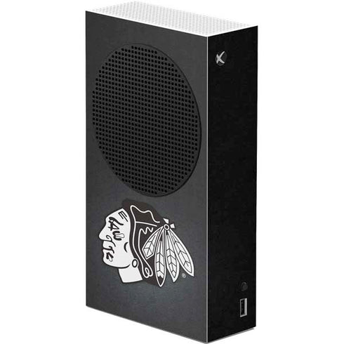 NHL Chicago Blackhawks Black Background Xbox Series S Console Skin