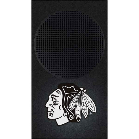 NHL Chicago Blackhawks Black Background Xbox Series S Console Skin