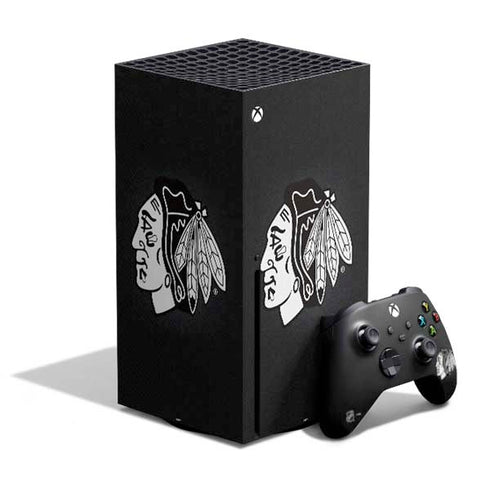 NHL Chicago Blackhawks Black Background Xbox Series X Bundle Skin