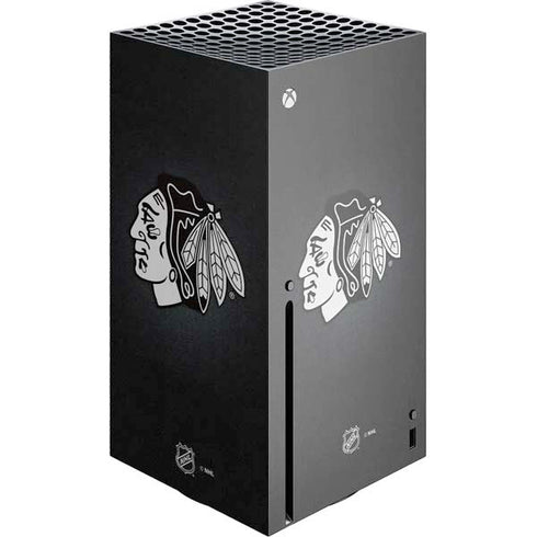 NHL Chicago Blackhawks Black Background Xbox Series X Console Skin