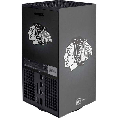 NHL Chicago Blackhawks Black Background Xbox Series X Console Skin