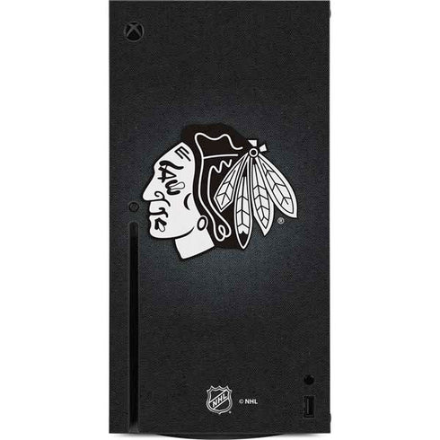 NHL Chicago Blackhawks Black Background Xbox Series X Console Skin
