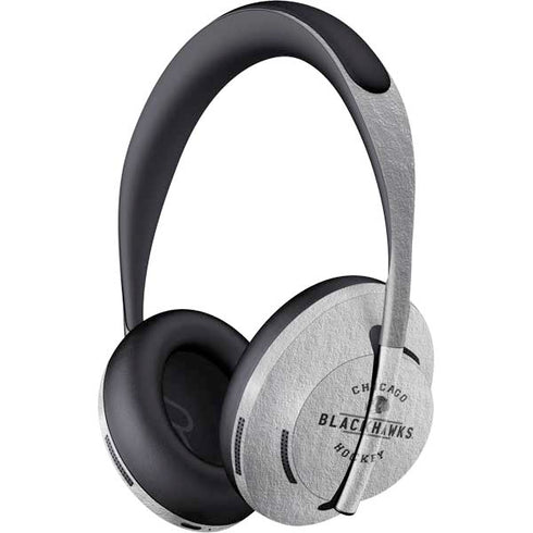 NHL Chicago Blackhawks Black Text Bose Noise Cancelling Headphones 700 Skin