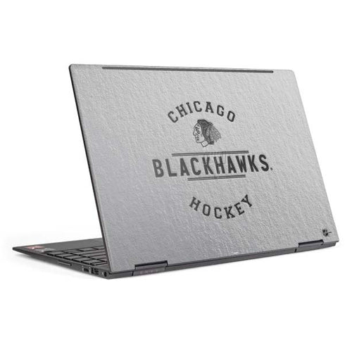 NHL Chicago Blackhawks Black Text HP Envy Skin