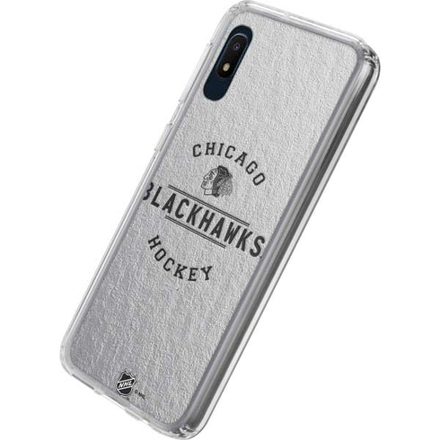 NHL Chicago Blackhawks Black Text Galaxy A10e Clear Case