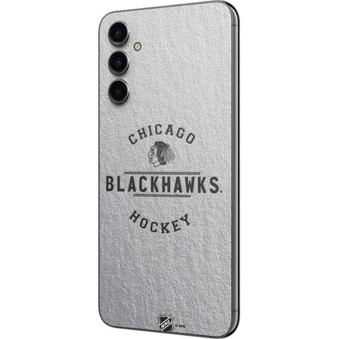 NHL Chicago Blackhawks Black Text Galaxy A14 5G Skin