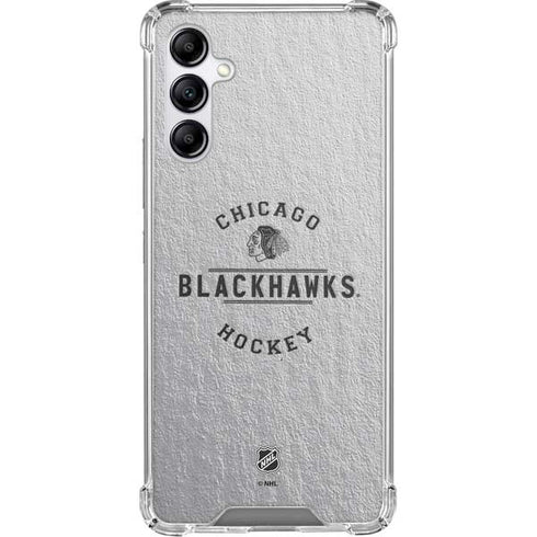 NHL Chicago Blackhawks Black Text Galaxy A15 5G Clear Case