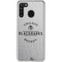 NHL Chicago Blackhawks Black Text Galaxy A21 Clear Case