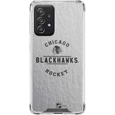 NHL Chicago Blackhawks Black Text Galaxy A52 5G Clear Case