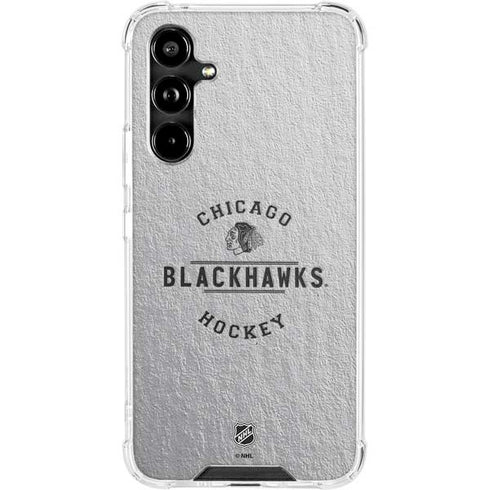 NHL Chicago Blackhawks Black Text Galaxy A54 5G Clear Case