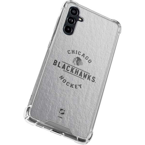 NHL Chicago Blackhawks Black Text Galaxy A54 5G Clear Case