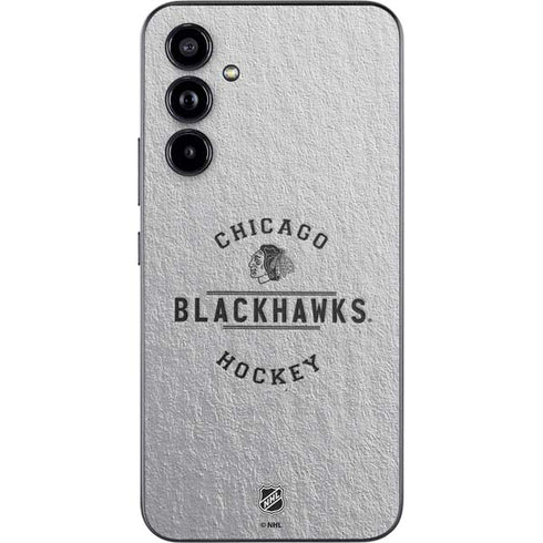 NHL Chicago Blackhawks Black Text Galaxy A54 5G Skin