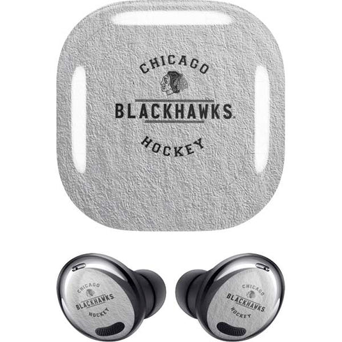NHL Chicago Blackhawks Black Text Galaxy Buds Pro Skin