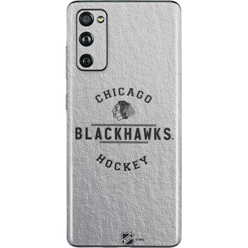 NHL Chicago Blackhawks Black Text Galaxy S20 Fan Edition Skin