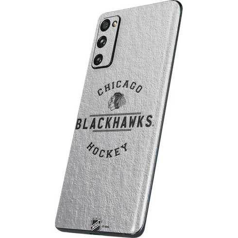 NHL Chicago Blackhawks Black Text Galaxy S20 Fan Edition Skin