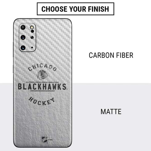 NHL Chicago Blackhawks Black Text Galaxy S20 Plus Skin